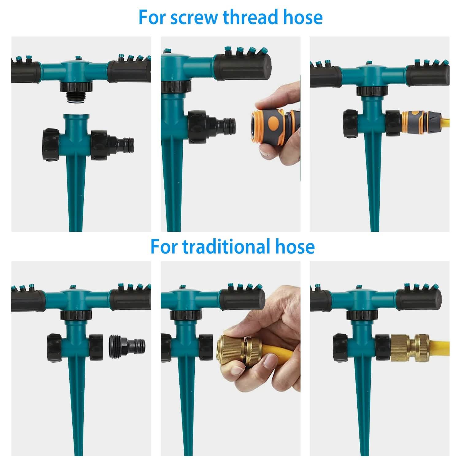 2-Pack: 360 Degree Rotatable Lawn Garden Sprinkler Garden & Patio - Tophatter Daily Deals