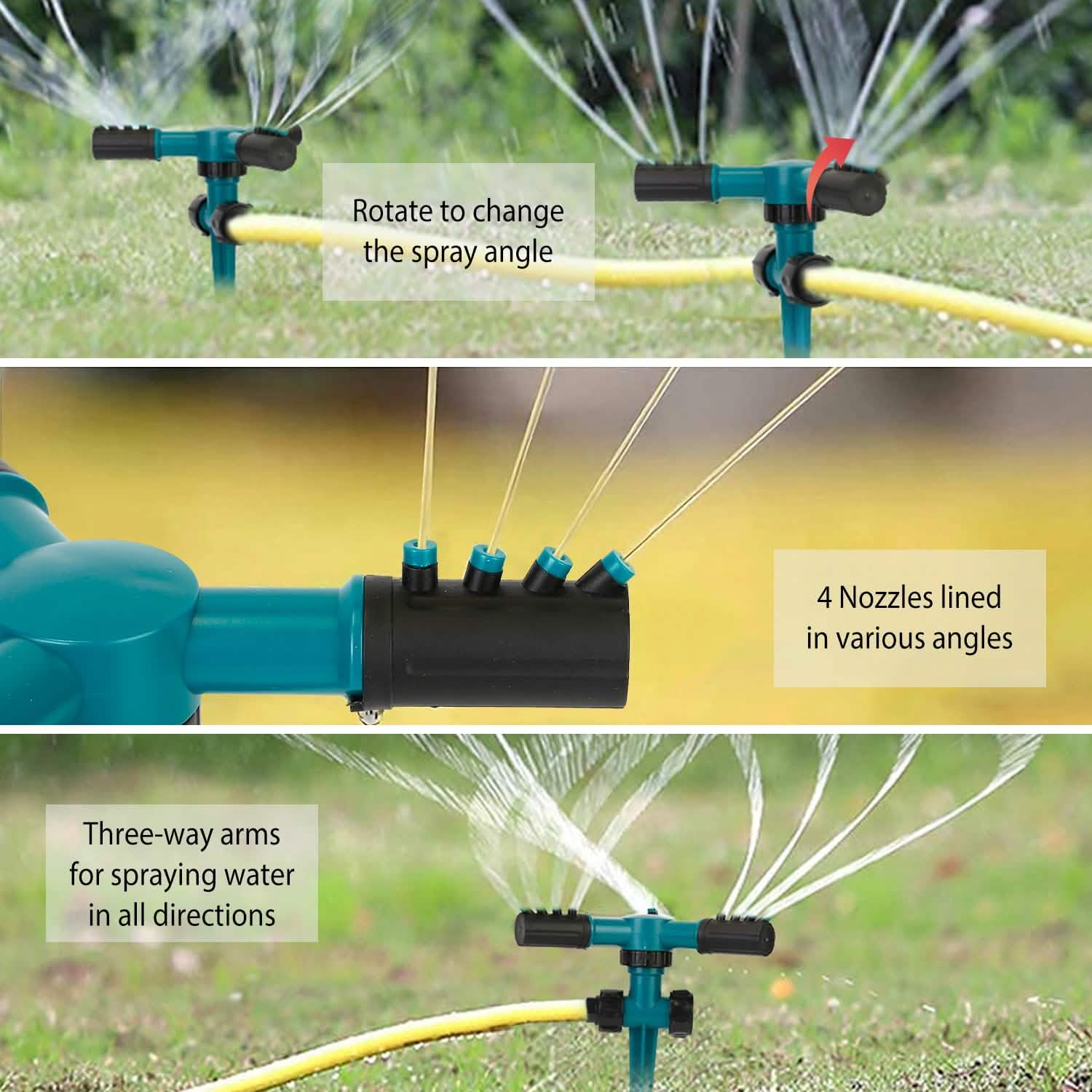 2-Pack: 360 Degree Rotatable Lawn Garden Sprinkler Garden & Patio - Tophatter Daily Deals