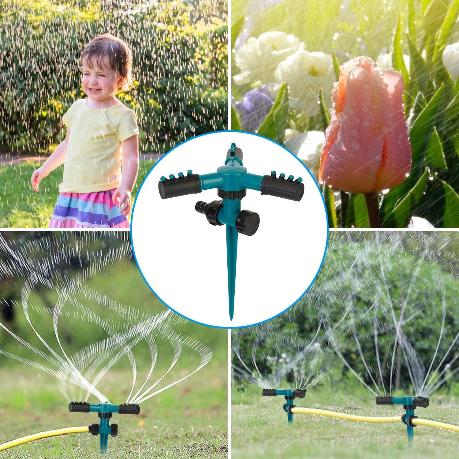 2-Pack: 360 Degree Rotatable Lawn Garden Sprinkler Garden & Patio - Tophatter Daily Deals