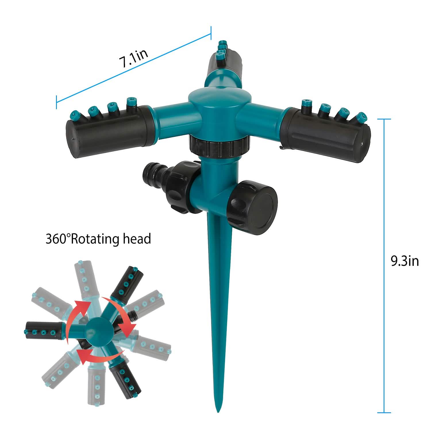 2-Pack: 360 Degree Rotatable Lawn Garden Sprinkler Garden & Patio - Tophatter Daily Deals