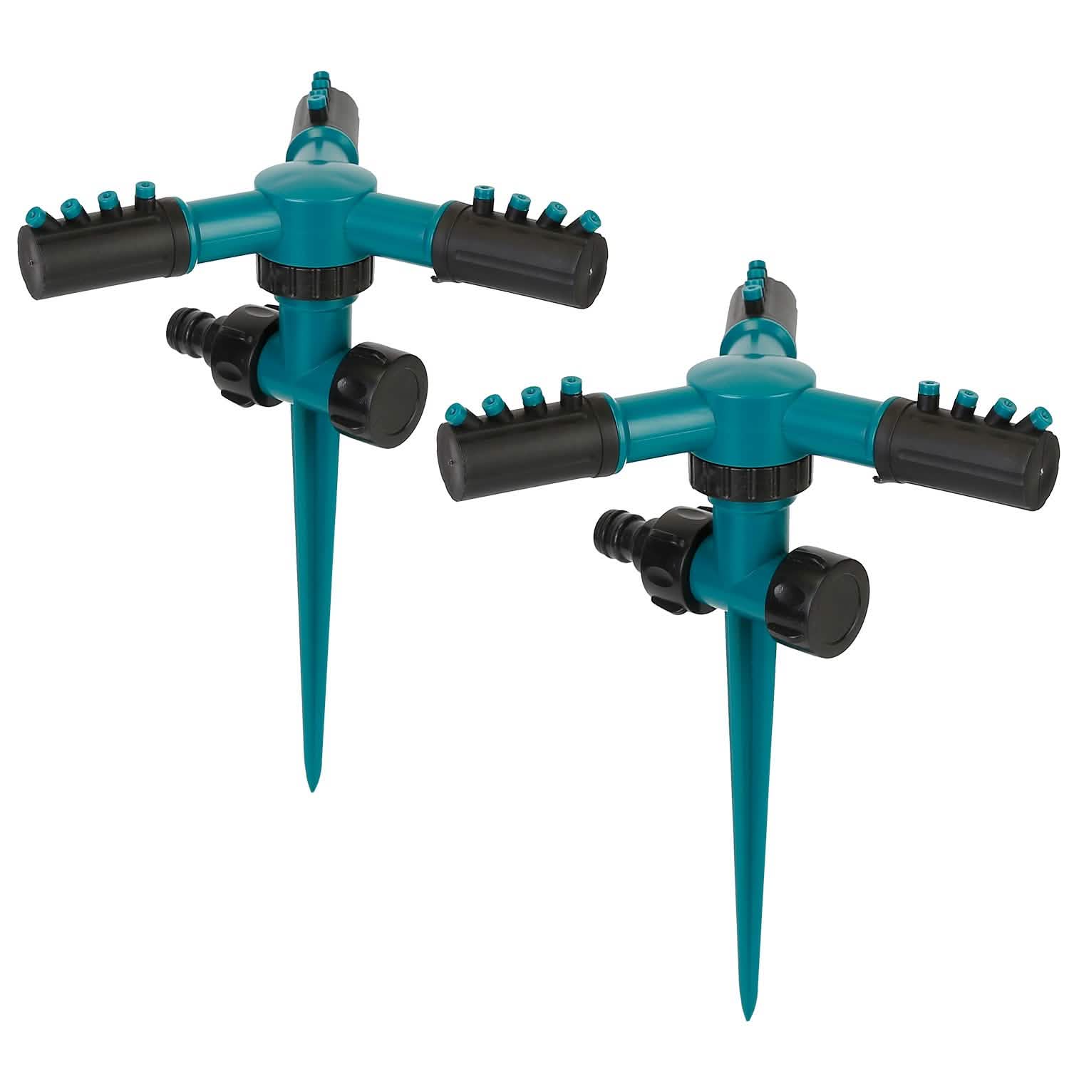 2-Pack: 360 Degree Rotatable Lawn Garden Sprinkler Garden & Patio - Tophatter Daily Deals