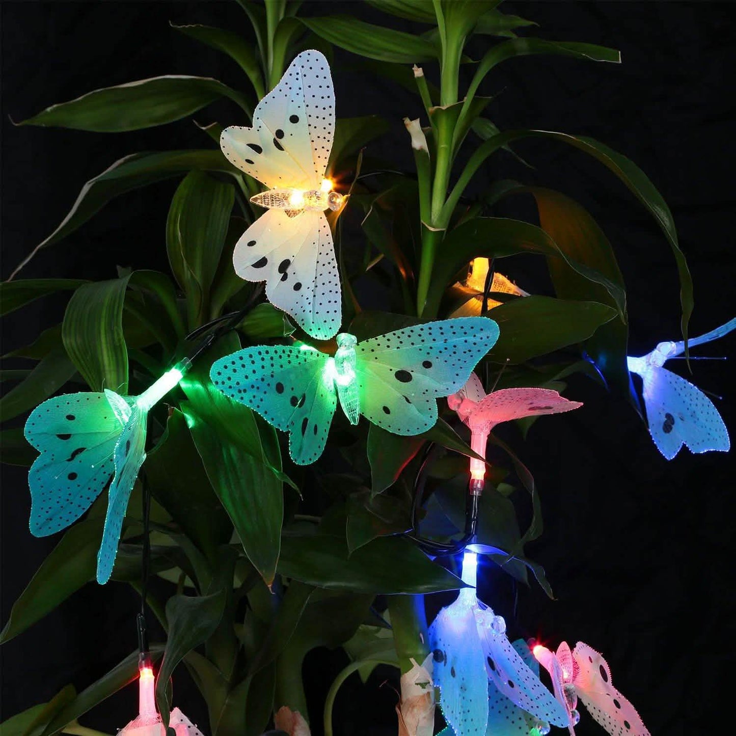 2-Pack: 3.8M Solar String Butterfly Lights String & Fairy Lights - Tophatter Daily Deals