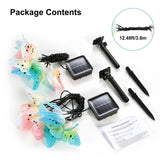 2-Pack: 3.8M Solar String Butterfly Lights String & Fairy Lights - Tophatter Daily Deals