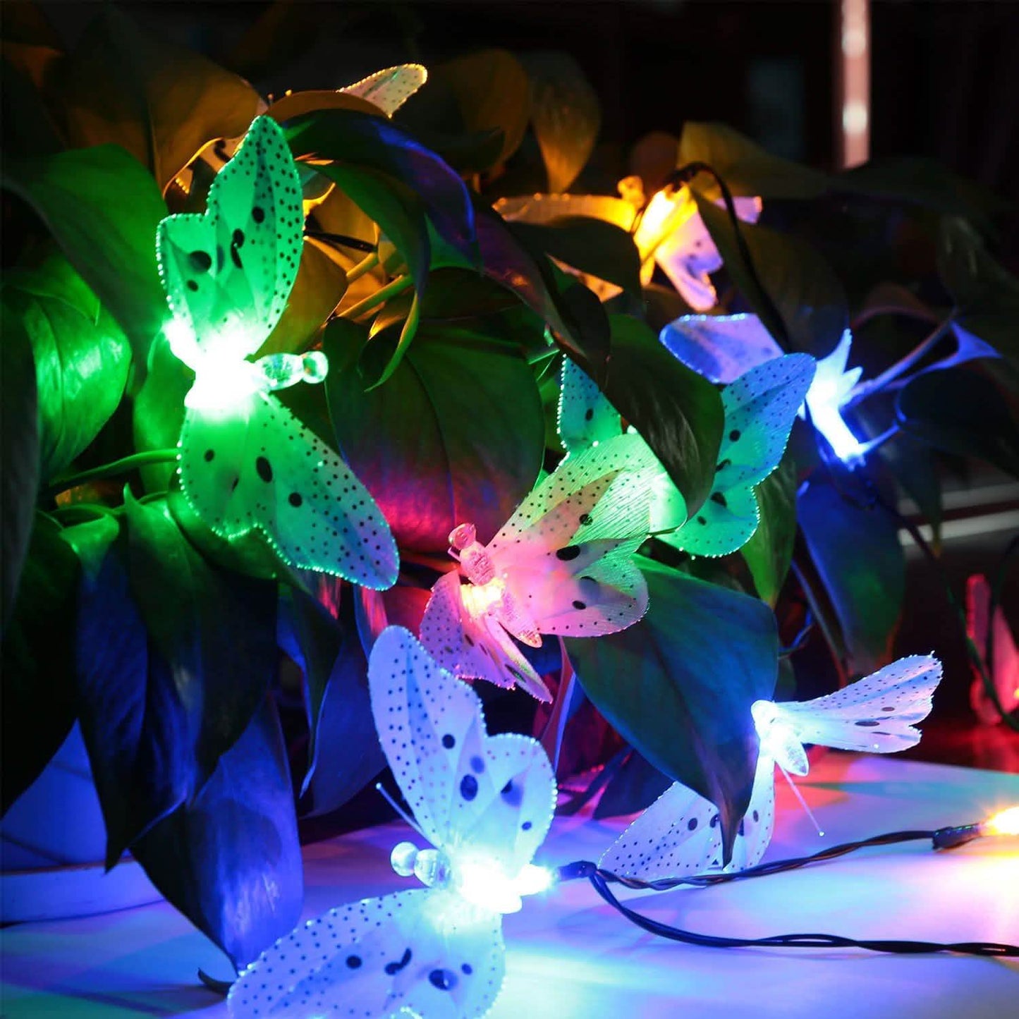 2-Pack: 3.8M Solar String Butterfly Lights String & Fairy Lights - Tophatter Daily Deals