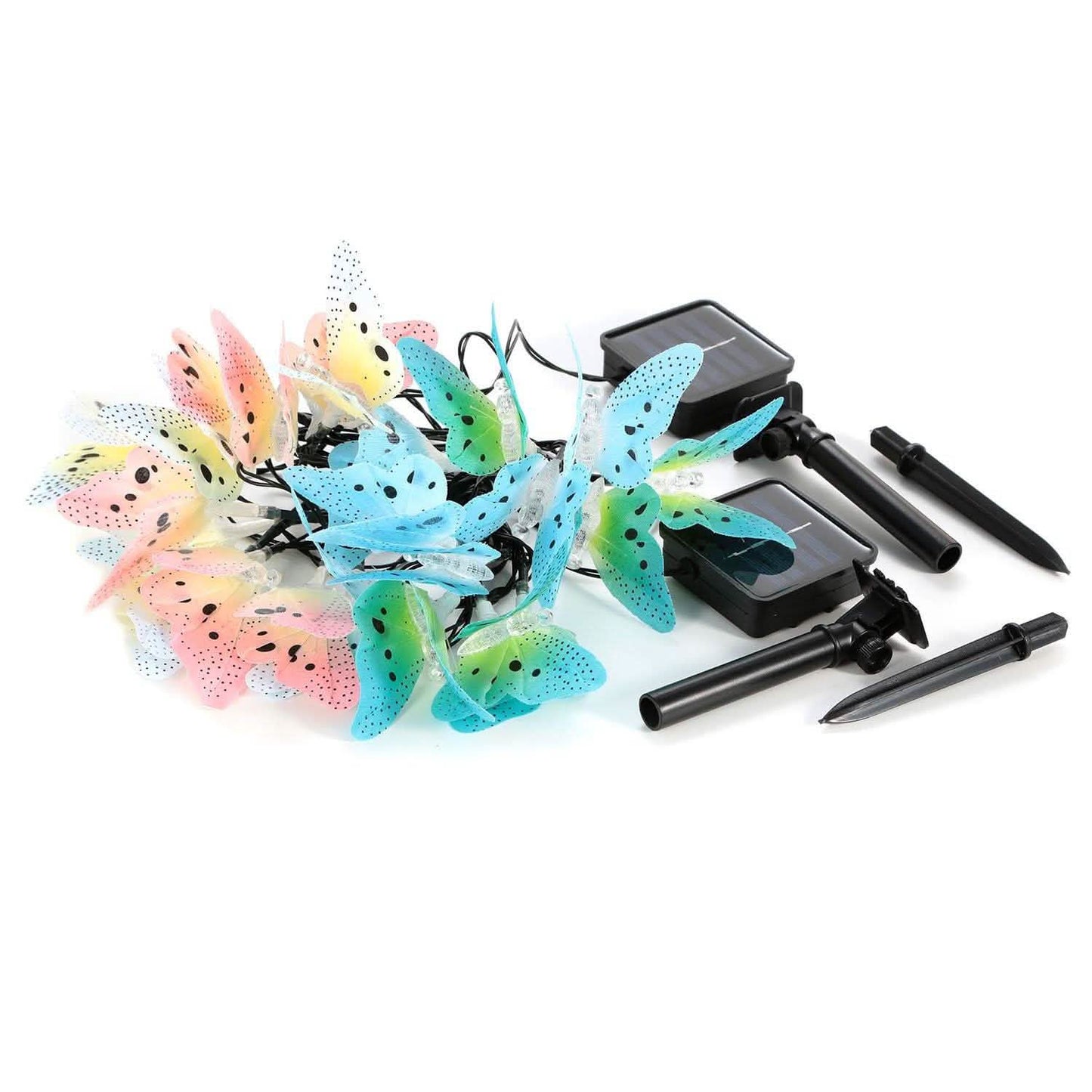 2-Pack: 3.8M Solar String Butterfly Lights String & Fairy Lights - Tophatter Daily Deals