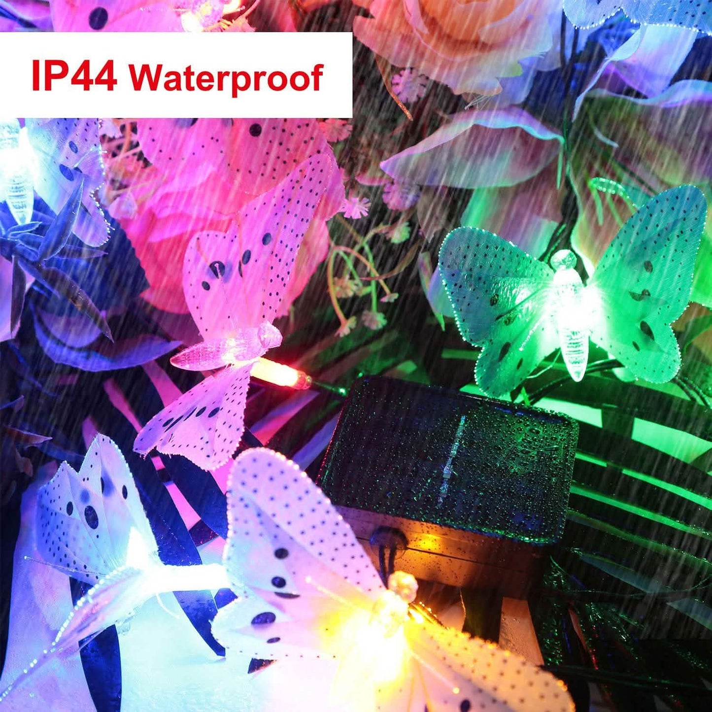 2-Pack: 3.8M Solar String Butterfly Lights String & Fairy Lights - Tophatter Daily Deals