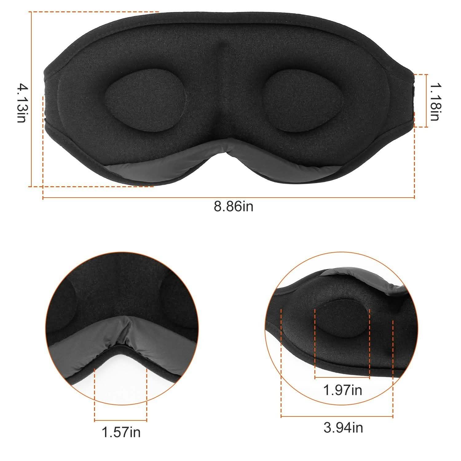 2-Pack: 3D Contoured Cup Light Blockout Sleeping Mask Everything Else - Tophatter Daily Deals