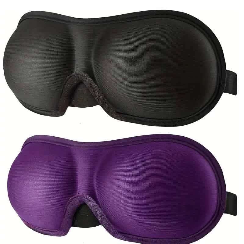 2-Pack: 3D Eye mask for Sleeping Black Purple Health & Wellness - Tophatter Daily Deals