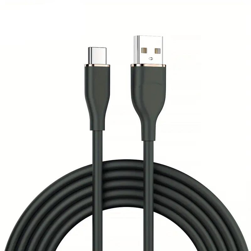 2-Pack: 3Ft. USB to Type-C Data Cable Fast Charger Black Charging Cable - Tophatter Daily Deals