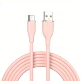 2-Pack: 3Ft. USB to Type-C Data Cable Fast Charger Pink Charging Cable - Tophatter Daily Deals