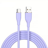 2-Pack: 3Ft. USB to Type-C Data Cable Fast Charger Purple Charging Cable - Tophatter Daily Deals