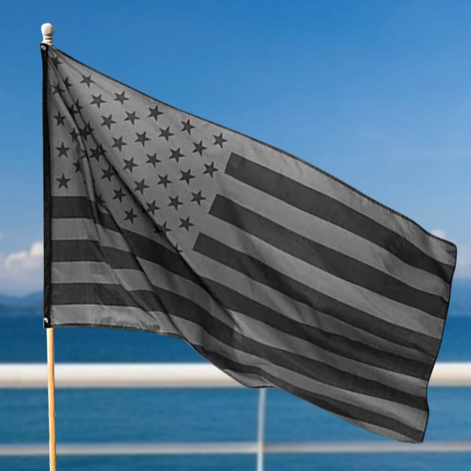 2-Pack: 3X5 Ft. All Black American Flag Everything Else - Tophatter Daily Deals