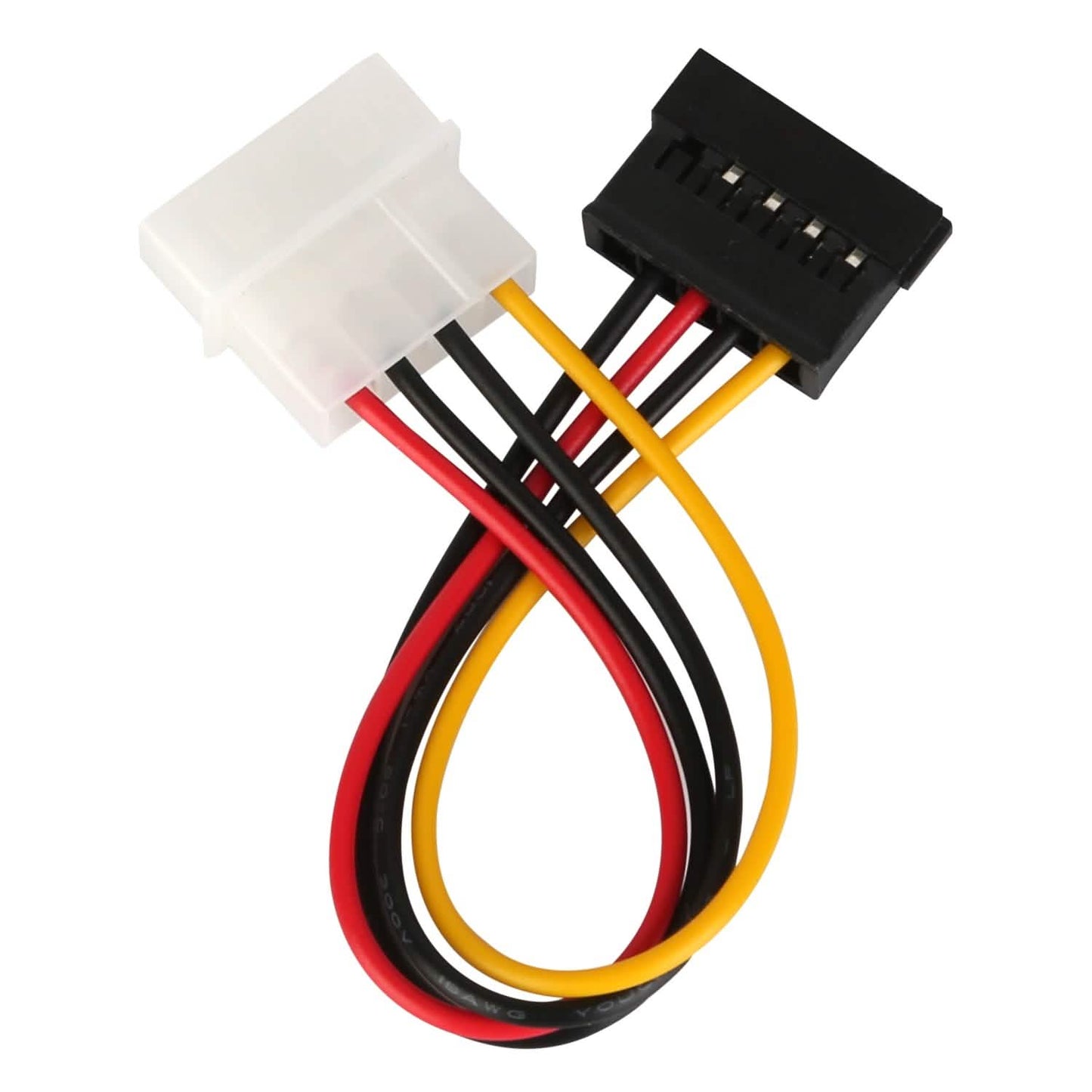 2-Pack: 4 Pin Male To 15Pin Female Data Cable Adapter Computer Accessories - Tophatter Daily Deals