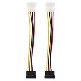 2-Pack: 4 Pin Male To 15Pin Female Data Cable Adapter Computer Accessories - Tophatter Daily Deals