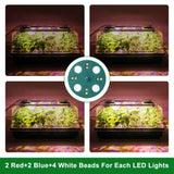 2-Pack: 40 Cell Seed Starting Tray Plant Grow Light with 4 Adjustable Brightness Garden & Patio - Tophatter Daily Deals
