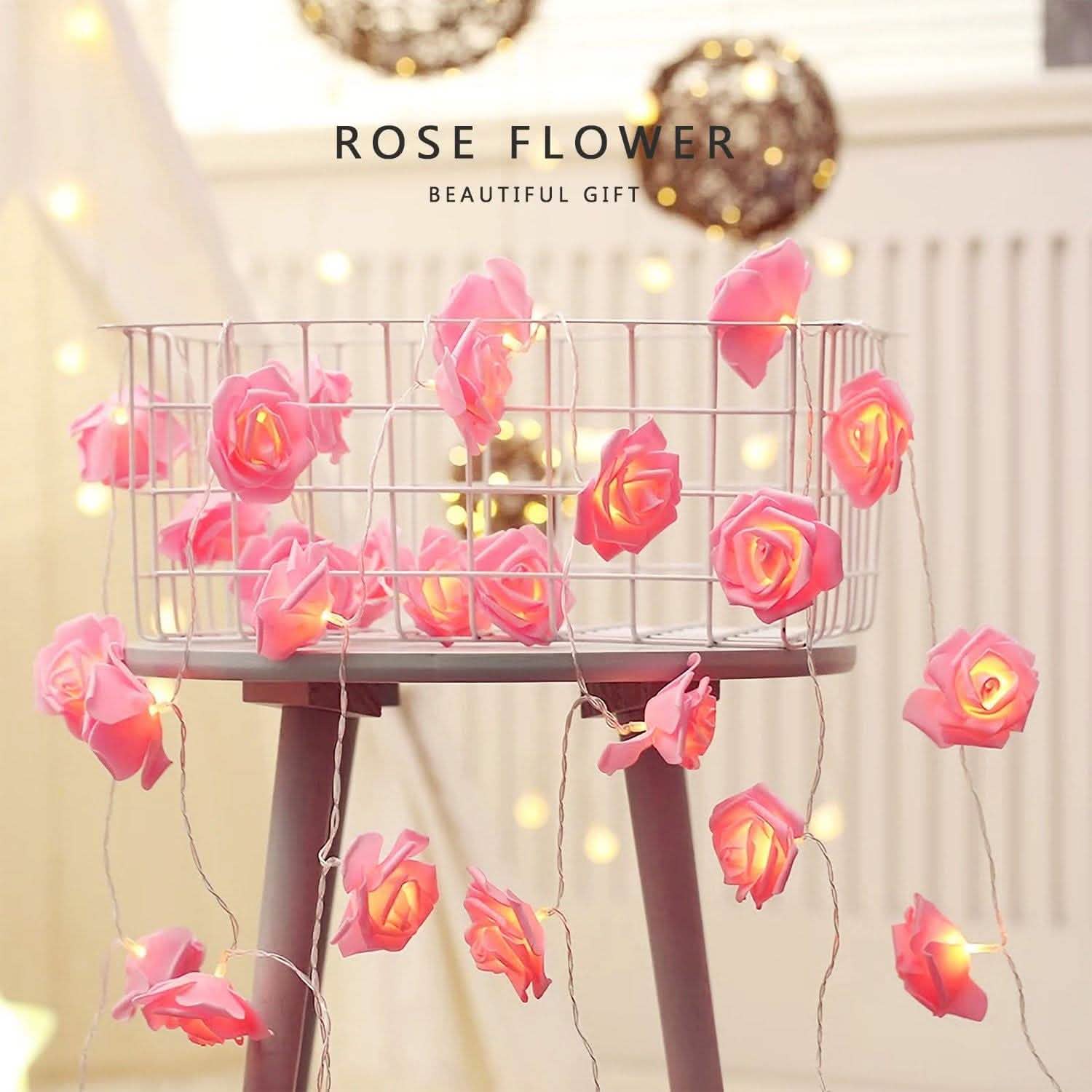 2-Pack: 40 LEDs Rose Flower String Lights String & Fairy Lights - Tophatter Daily Deals