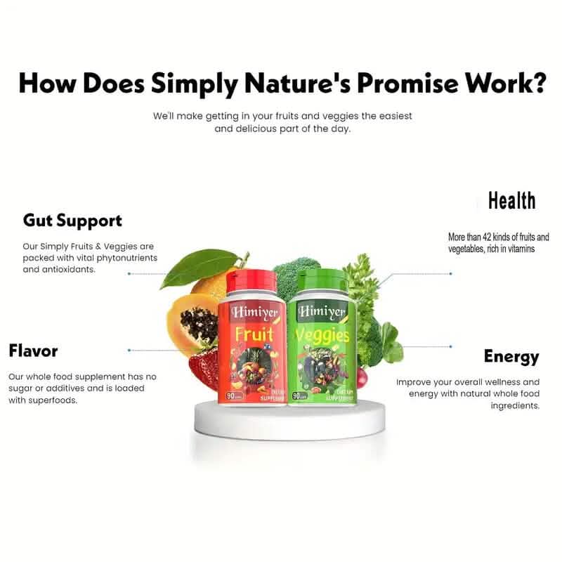 2-Pack: 90-Day Fruit and Veggie Supplements Bundle Health & Wellness - Tophatter Daily Deals