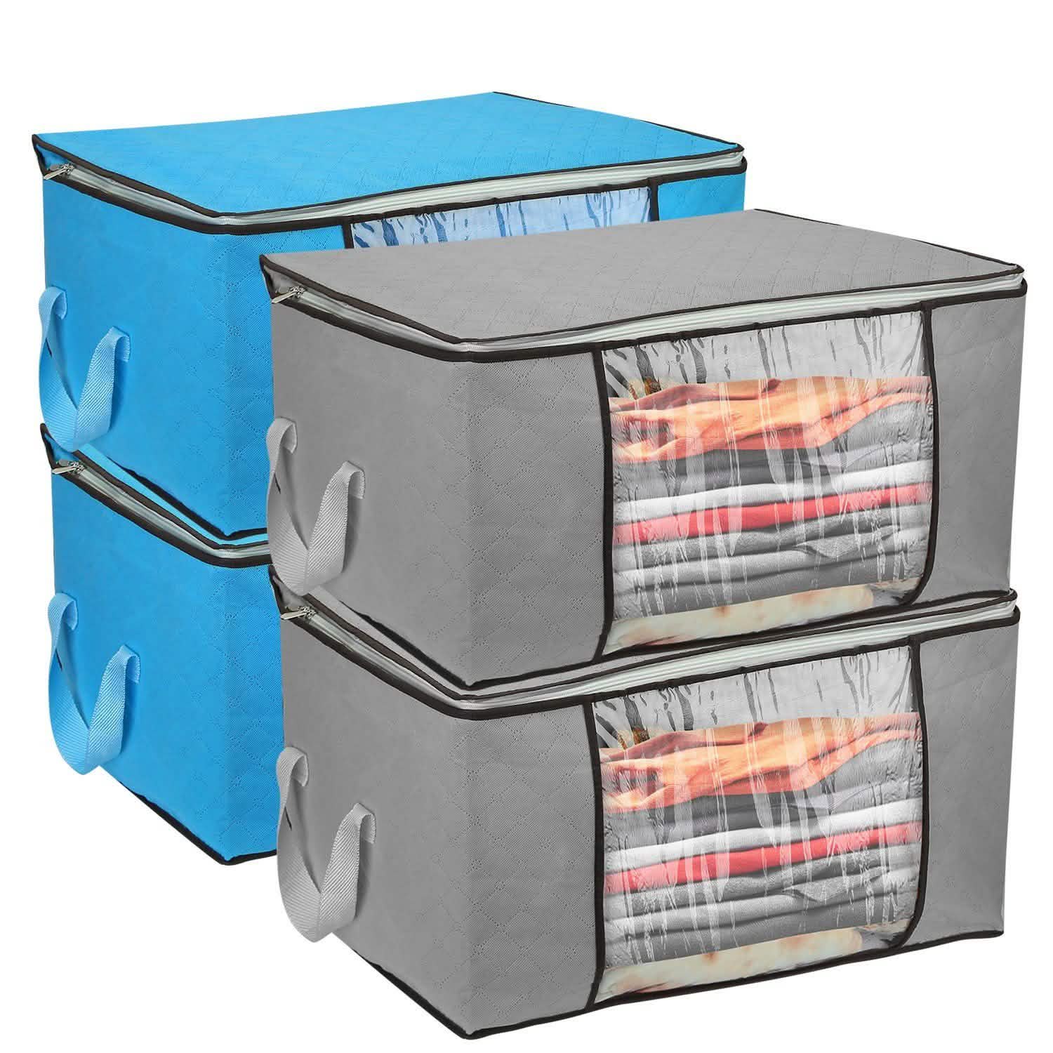 2-Pack: 90L Large Capacity Foldable Closet Organizer Storage & Organization - Tophatter Daily Deals