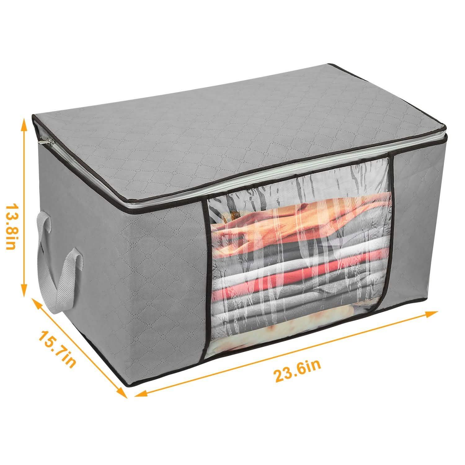 2-Pack: 90L Large Capacity Foldable Closet Organizer Storage & Organization - Tophatter Daily Deals