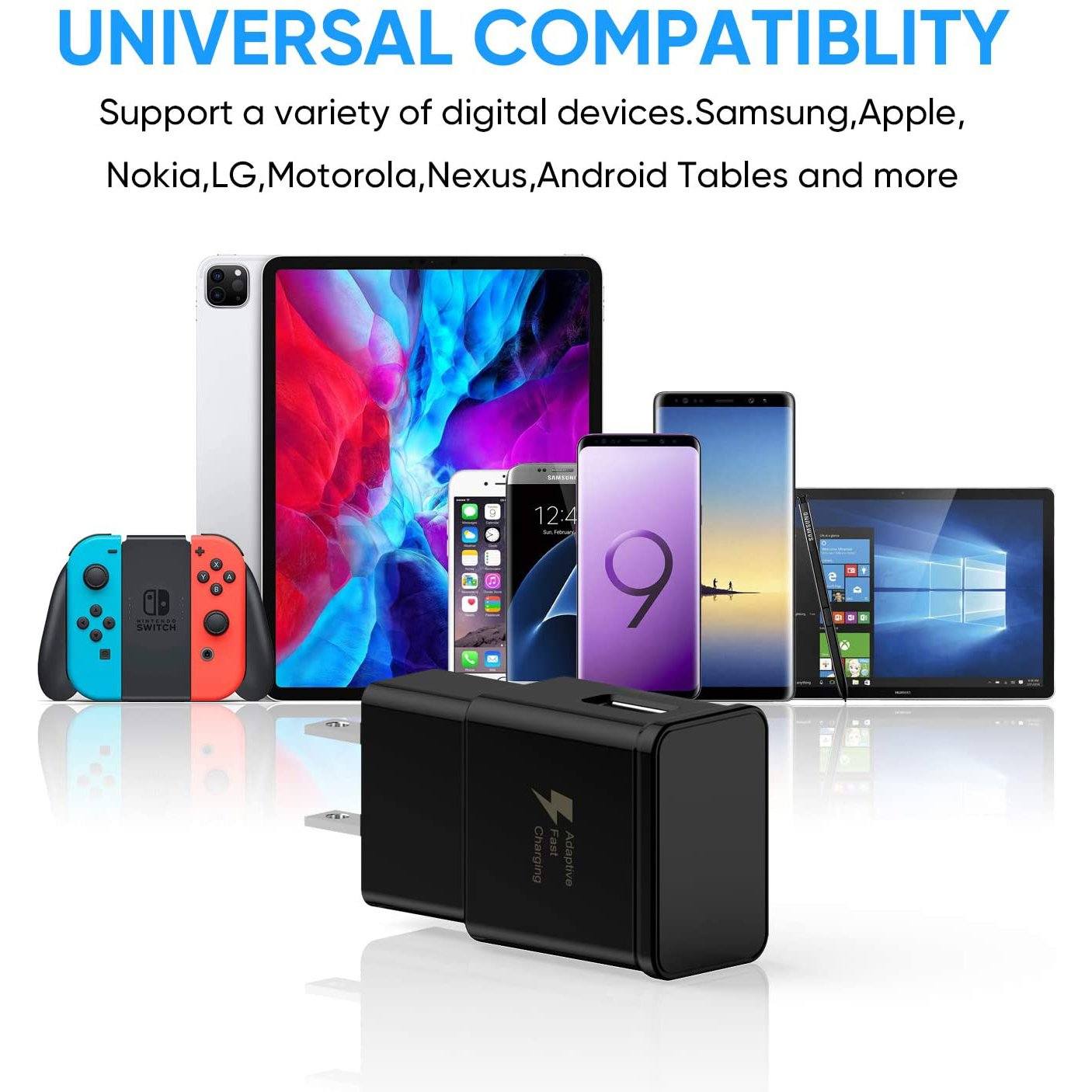 2-Pack: Adaptive Fast Charging Wall Charger USB Power Adapter - Tophatter Daily Deals