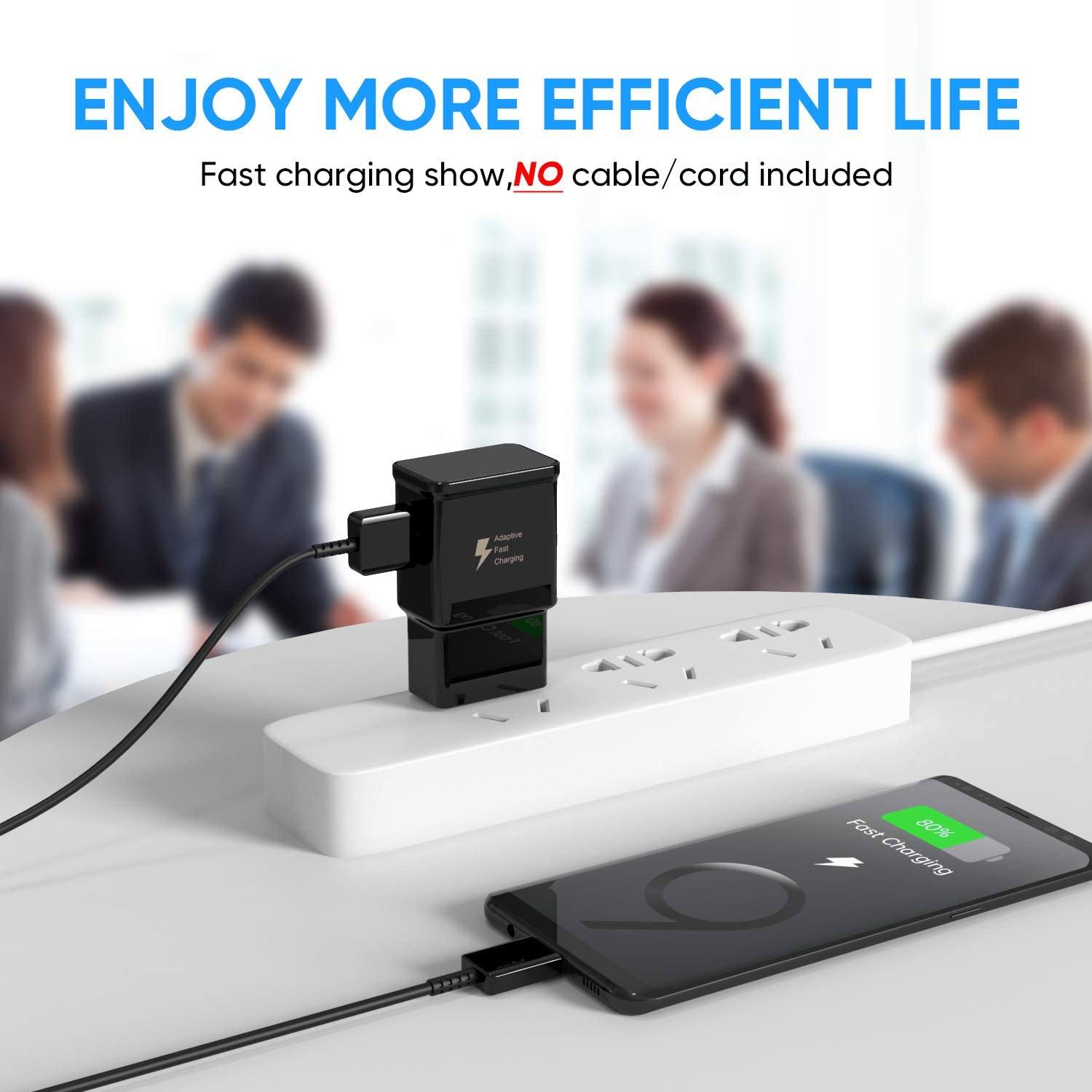 2-Pack: Adaptive Fast Charging Wall Charger USB Power Adapter - Tophatter Daily Deals