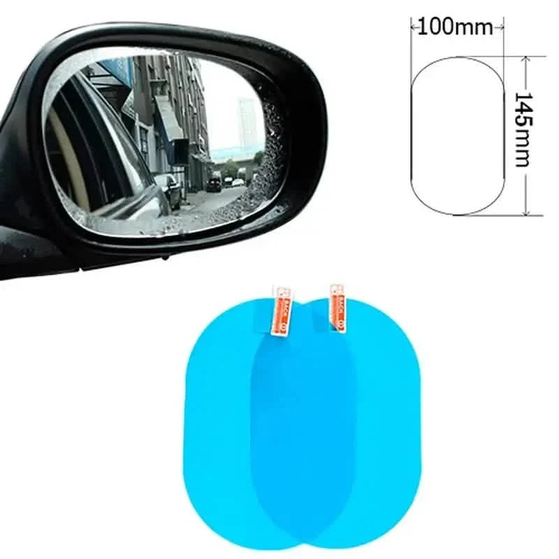 2-Pack: Anti-Rain Clear Film Stickers Automotive - Tophatter Daily Deals