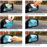 2-Pack: Anti-Rain Clear Film Stickers Automotive - Tophatter Daily Deals
