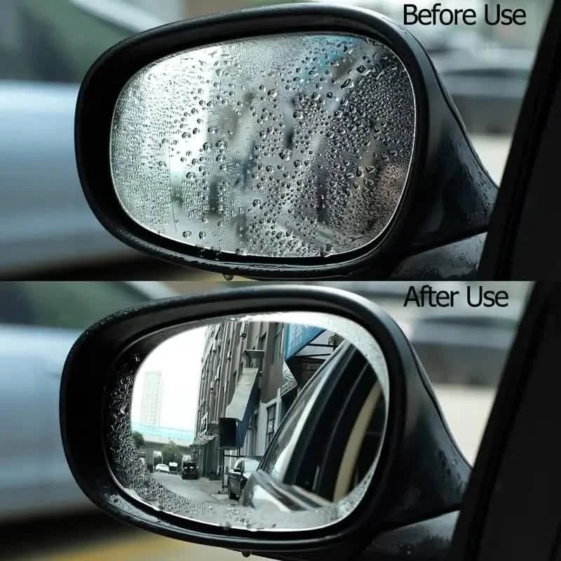 2-Pack: Anti-Rain Clear Film Stickers Automotive - Tophatter Daily Deals