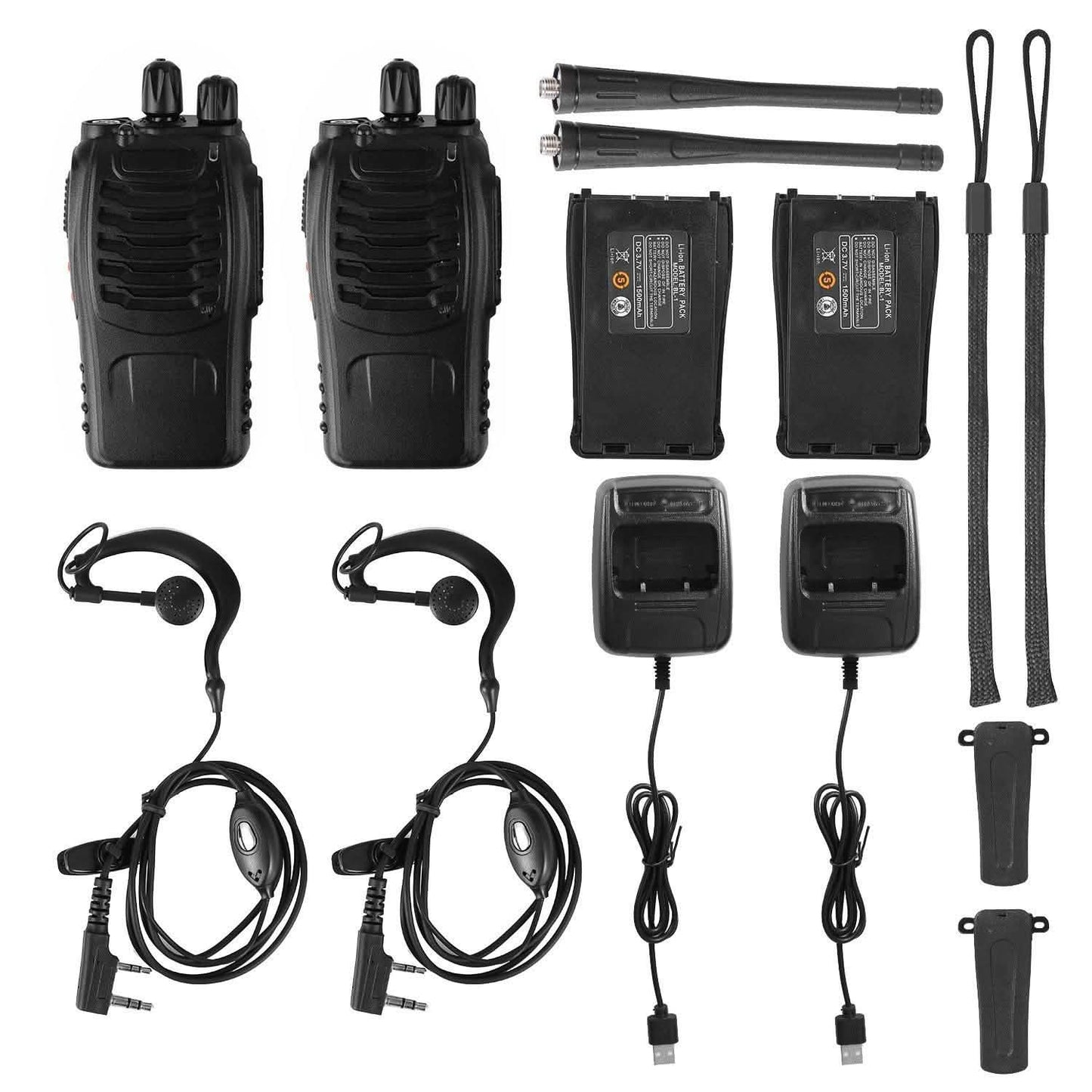 2-Pack: Baofeng BF-888S Walkie Talkies Two Way Radio Tactical & Self Defense - Tophatter Daily Deals