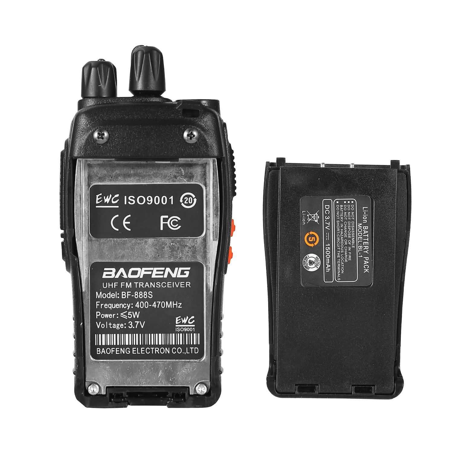 2-Pack: Baofeng BF-888S Walkie Talkies Two Way Radio Tactical & Self Defense - Tophatter Daily Deals