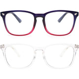 2-Pack: Blue Light Blocking Glasses Blue Clear Health & Wellness - Tophatter Daily Deals