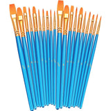 2-Pack: BOSOBO 10 Sizes Paint Brushes Set School, Office & Art Supplies - Tophatter Daily Deals