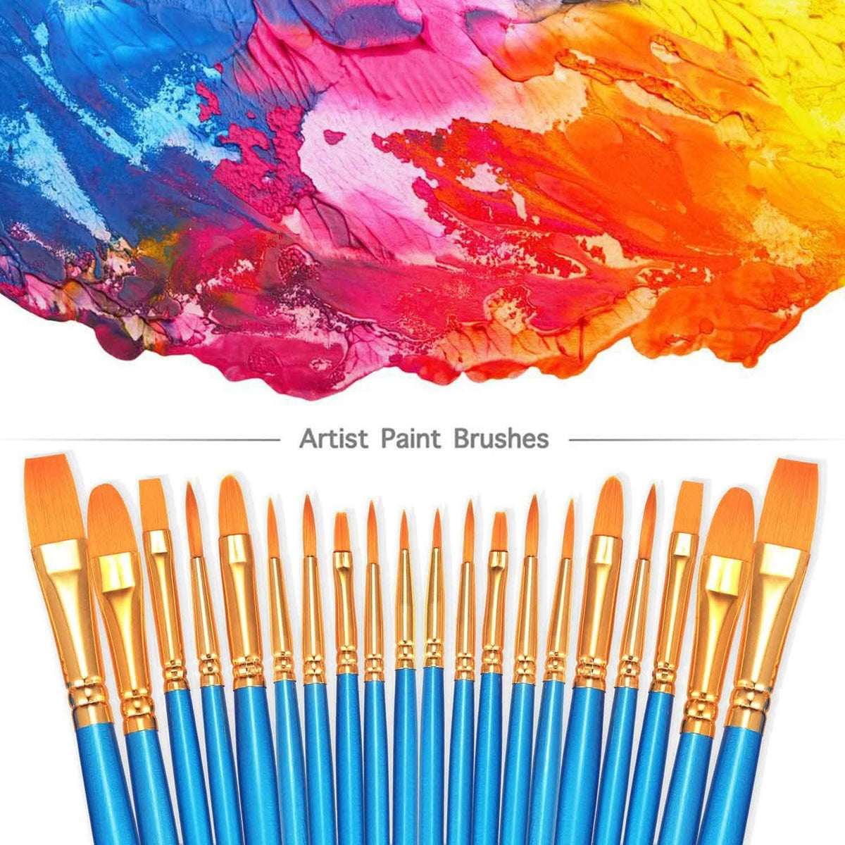 2-Pack: BOSOBO 10 Sizes Paint Brushes Set School, Office & Art Supplies - Tophatter Daily Deals