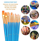 2-Pack: BOSOBO 10 Sizes Paint Brushes Set School, Office & Art Supplies - Tophatter Daily Deals