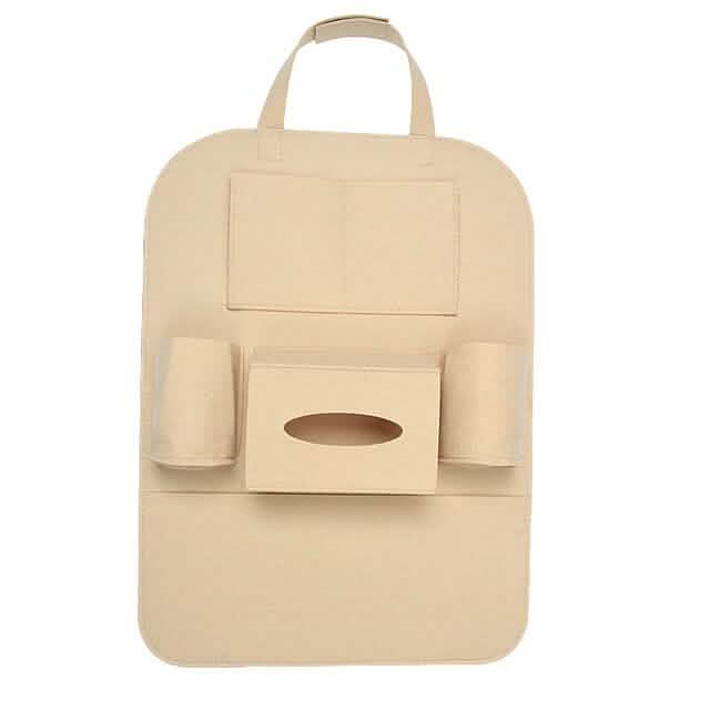 2-Pack: Car Seat Back Storage Bag Multifunctional Adjustable Backseat Storage Bag Beige Automotive - Tophatter Daily Deals