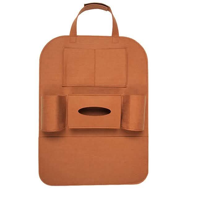 2-Pack: Car Seat Back Storage Bag Multifunctional Adjustable Backseat Storage Bag Brown Automotive - Tophatter Daily Deals