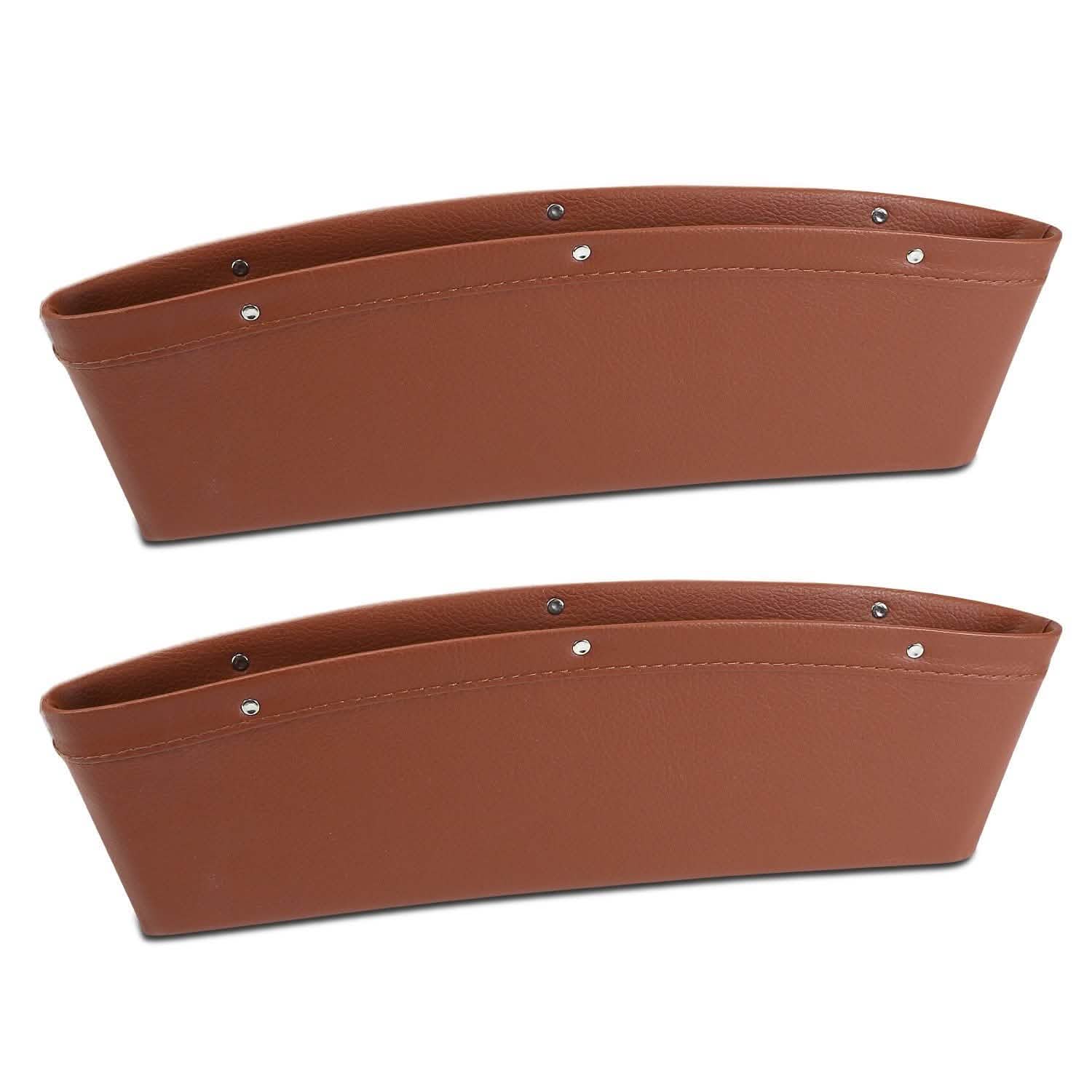 2-Pack: Car Seat Gap Pocket Brown Automotive - Tophatter Daily Deals