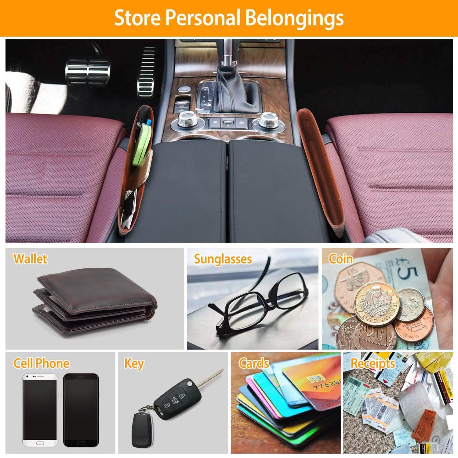 2-Pack: Car Seat Gap Pocket Automotive - Tophatter Daily Deals