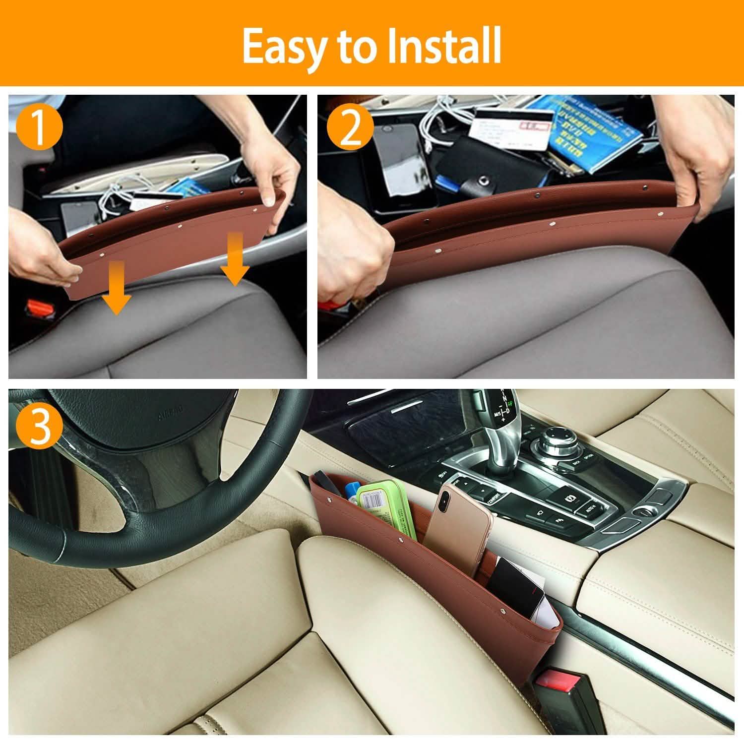 2-Pack: Car Seat Gap Pocket Automotive - Tophatter Daily Deals