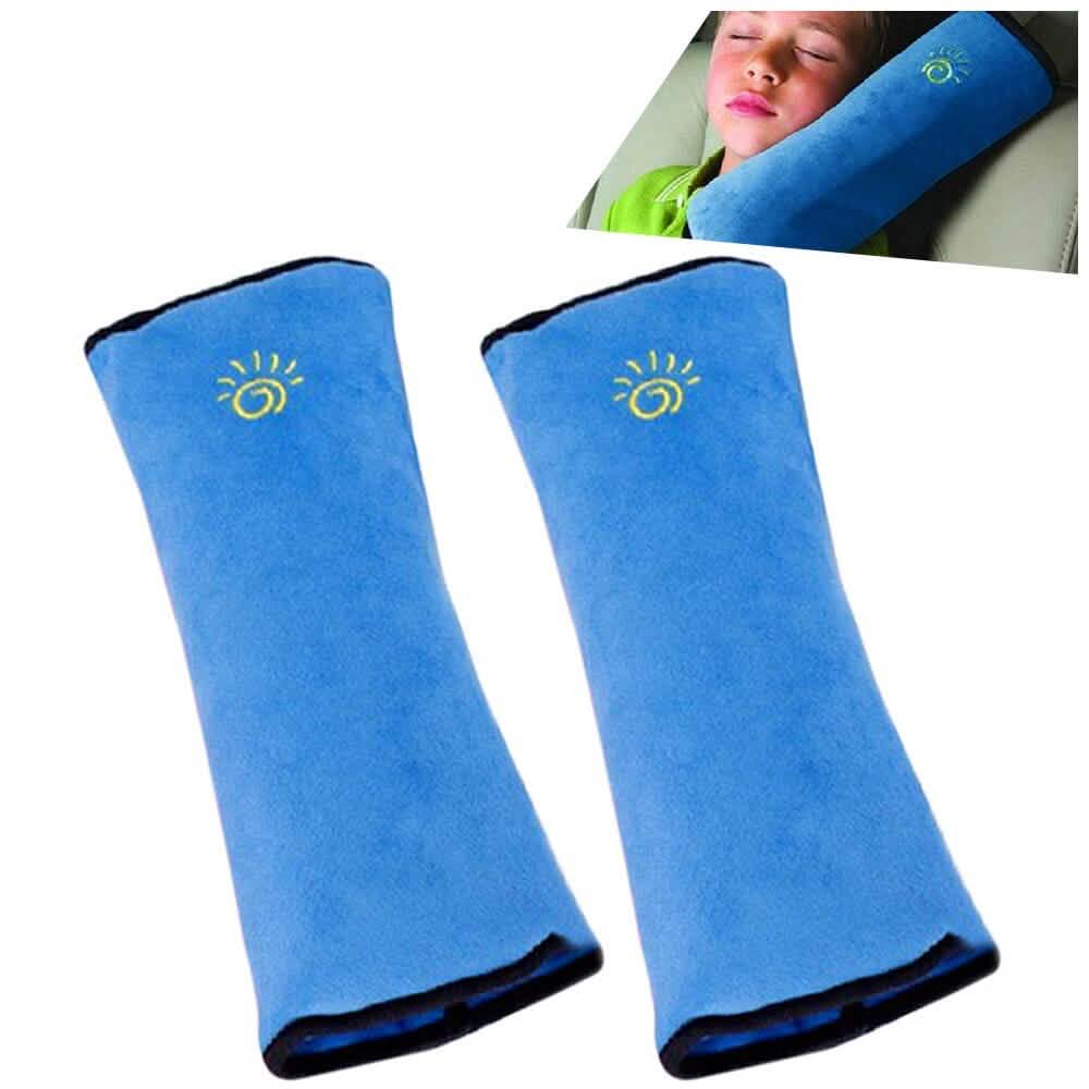 2-Pack: Car Seat Pillow Neck Rest for Kids Blue Automotive - Tophatter Daily Deals