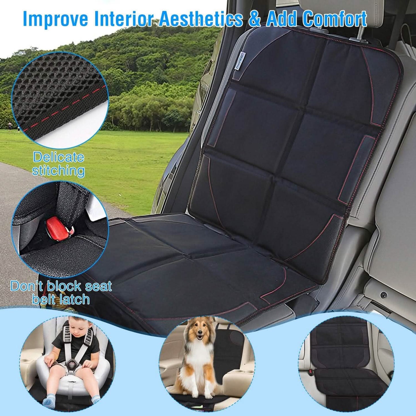 2-Pack: Car Seat Protector Cushion Mat Pad Automotive - Tophatter Daily Deals