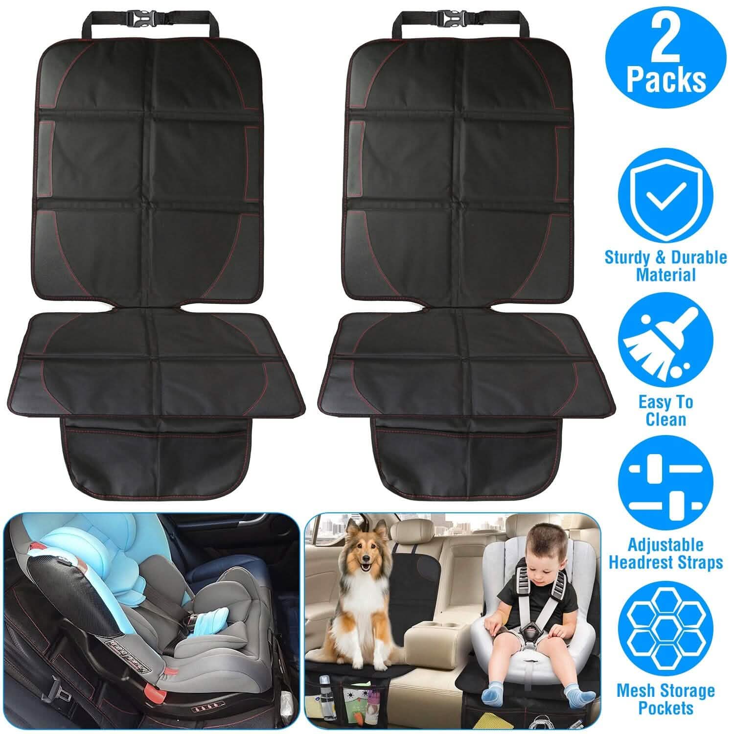 2-Pack: Car Seat Protector Cushion Mat Pad Automotive - Tophatter Daily Deals