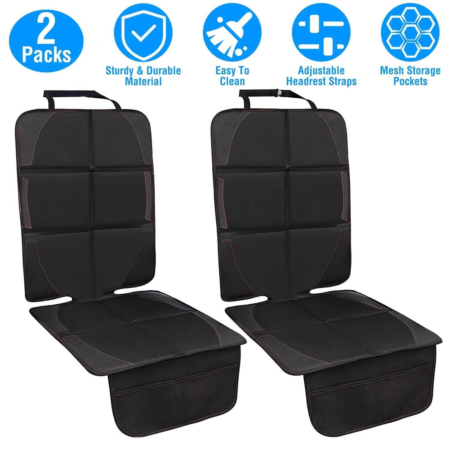 2-Pack: Car Seat Protector Cushion Mat Pad Automotive - Tophatter Daily Deals
