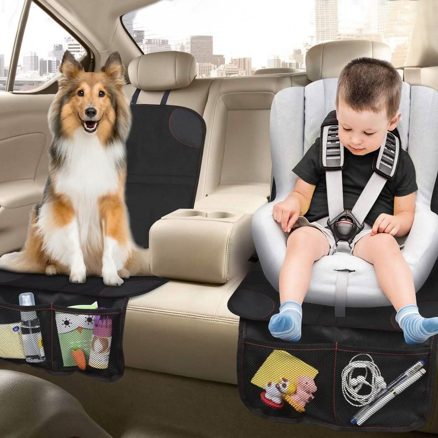 2-Pack: Car Seat Protector Cushion Mat Pad with Thick Padding Automotive - Tophatter Daily Deals