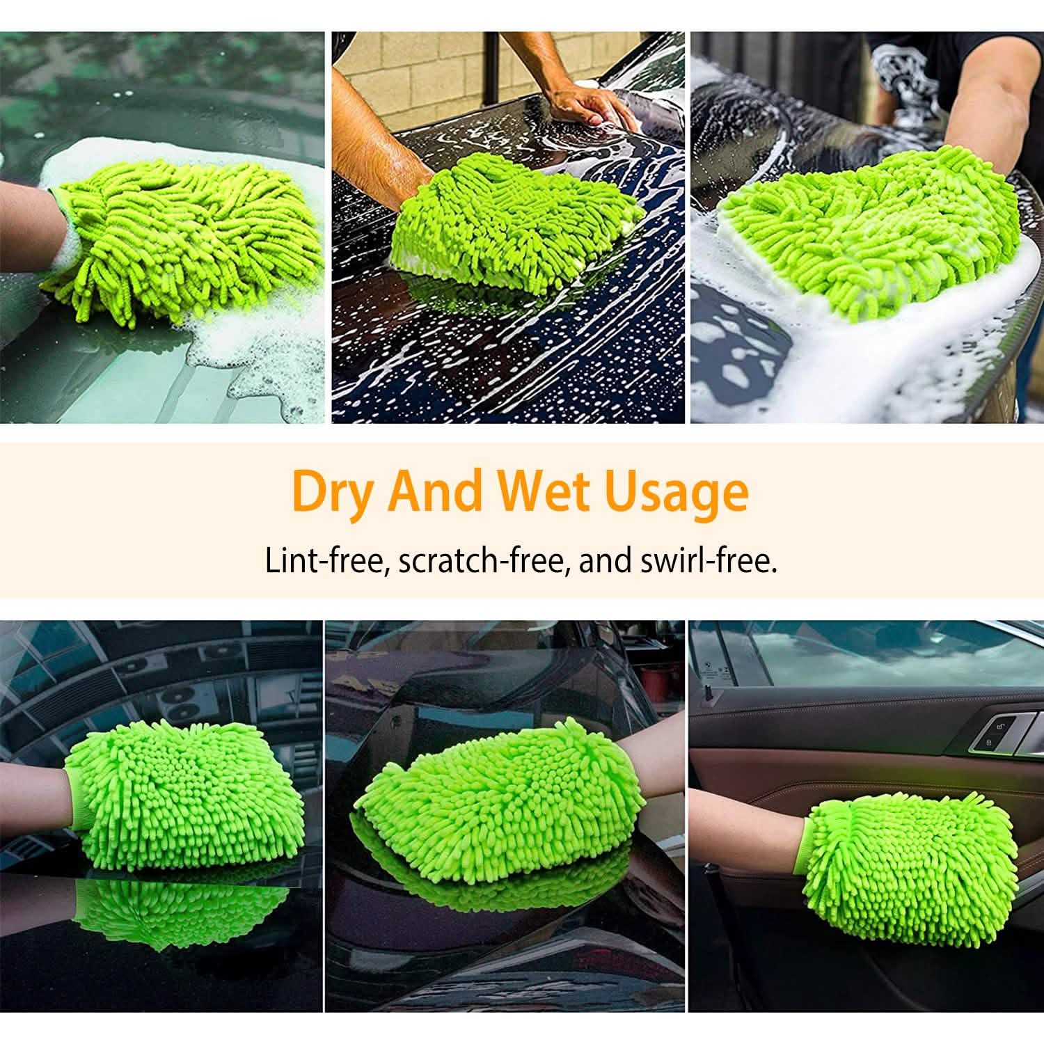 2-Pack: Car Wash Mitt Car Washing Gloves Automotive - Tophatter Daily Deals