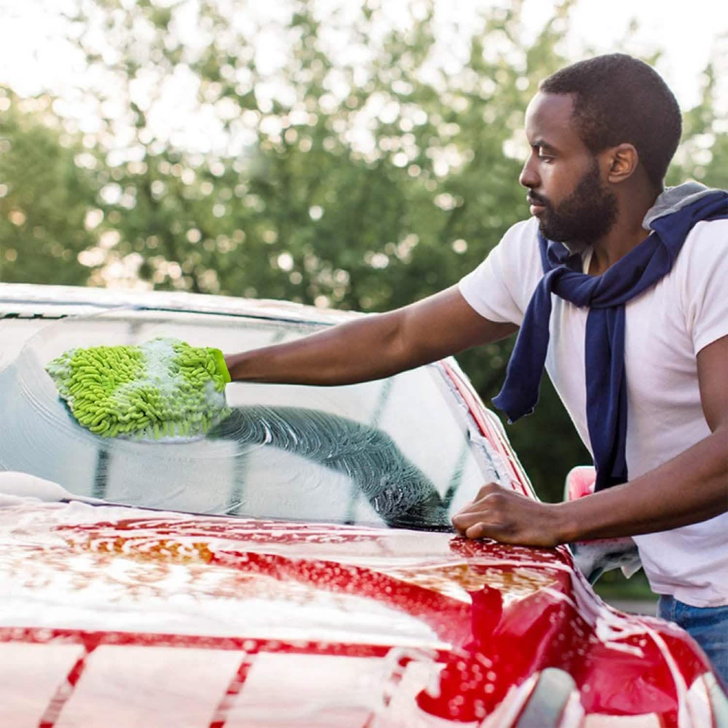 2-Pack: Car Wash Mitt Car Washing Gloves Automotive - Tophatter Daily Deals