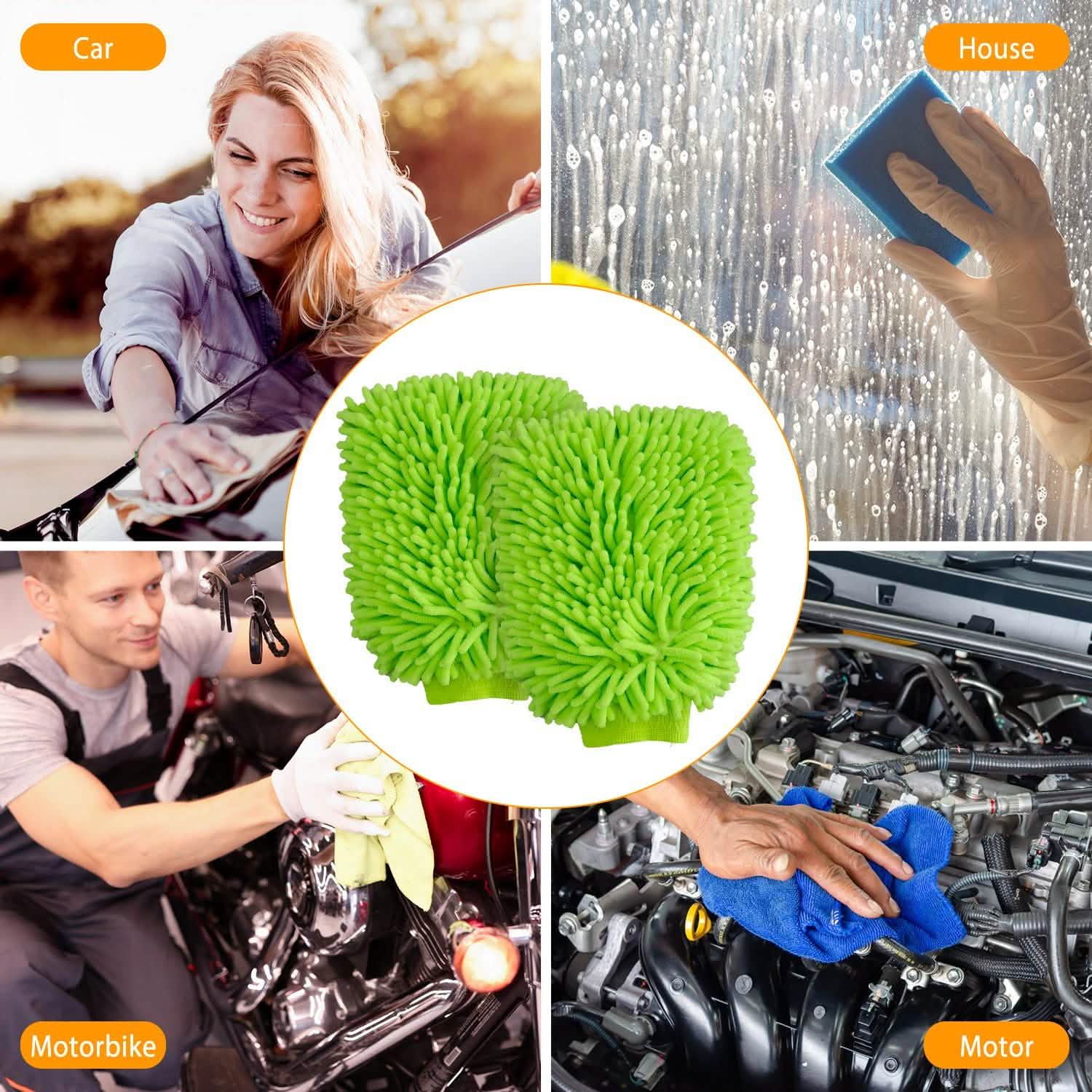 2-Pack: Car Wash Mitt Car Washing Gloves Automotive - Tophatter Daily Deals