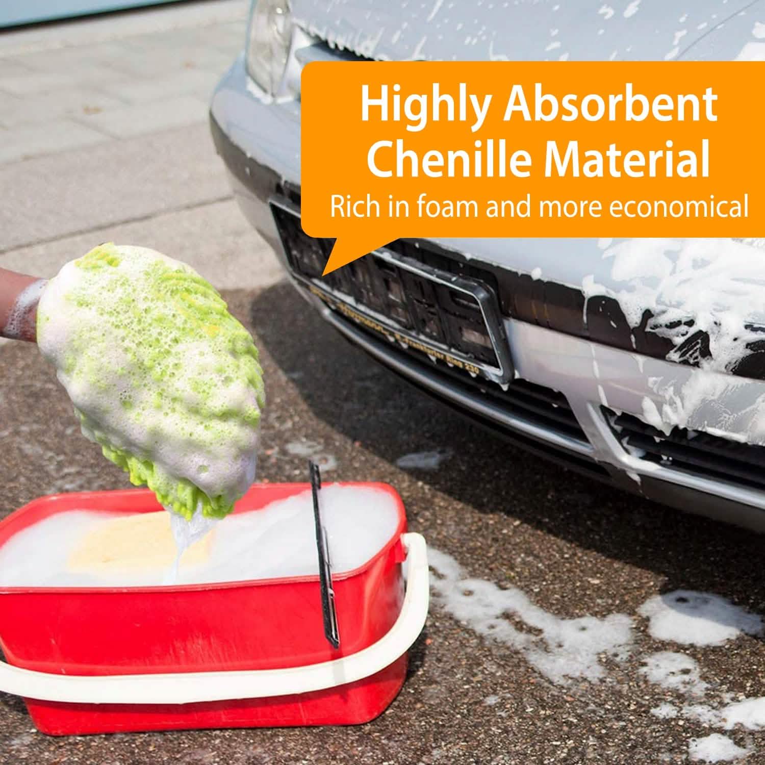 2-Pack: Car Wash Mitt Car Washing Gloves Automotive - Tophatter Daily Deals