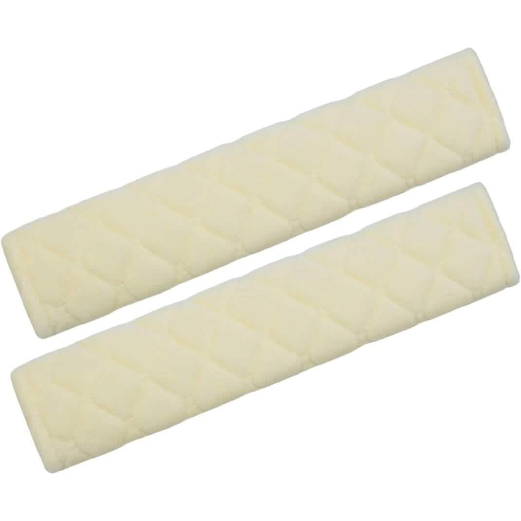 2-Pack: ComfortMax Padded Seat Belt Covers - Universal Fit Beige Automotive - Tophatter Daily Deals