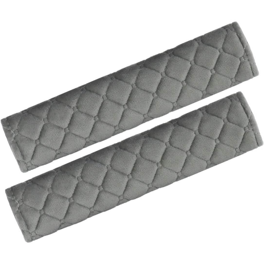 2-Pack: ComfortMax Padded Seat Belt Covers - Universal Fit Gray Automotive - Tophatter Daily Deals